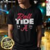2025 Alabama Crimson Tide vs Georgia Bulldogs T-Shirt featuring score 24-21, perfect for college football fans.