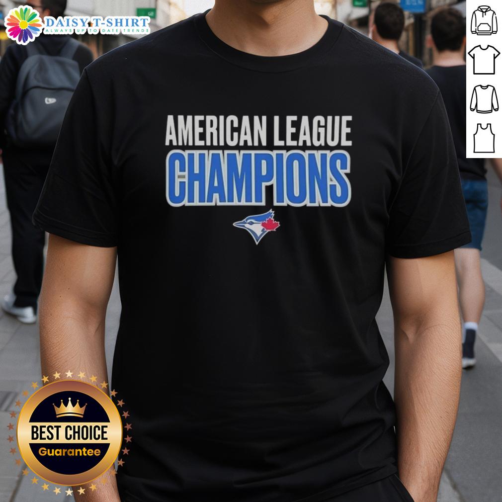 Nice American League Champions Toronto Blue Jays 2025 Logo T Shirt 2025 Toronto Blue Jays American League Champions logo t-shirt featuring vibrant graphics and team colors.
