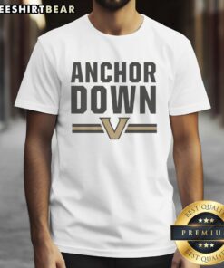 Alt Text: Nice Anchor Down Vanderbilt Commodores Football T-Shirt featuring team colors and logo for fans.