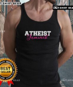 Alt Text: Stylish Nice Atheist Feminist Tank Top with bold text design, perfect for expressing beliefs and promoting equality.