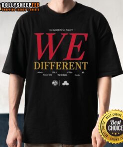 Atlanta Hawks We Different 25-26 Opening Night T-Shirt featuring bold graphics and team colors.