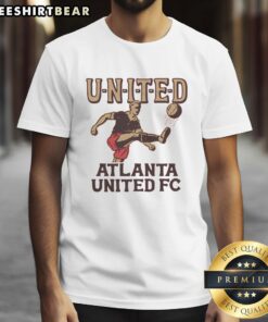 Stylish Atlanta United FC t-shirt featuring team logo and vibrant colors, perfect for fans and casual wear.