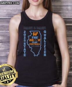 Alt Text: Nice Back 2 Back 2025 State Qualifier The Brook flag football tank top design showcasing team spirit and style.