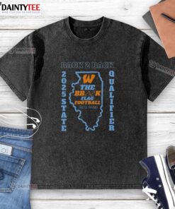 2025 State Qualifier The Brook Flag Football washed t-shirt featuring a stylish back-to-back design.