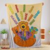Nice Bear In The Big Blue House Cartoon Blanket Fleece Customized Blanket