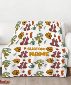 Nice Bear In The Big Blue House Cute Character Blanket Fleece Customized Blanket - Image 3