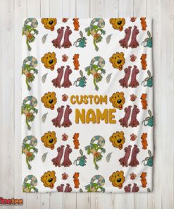 Nice Bear In The Big Blue House Cute Character Blanket Fleece Customized Blanket