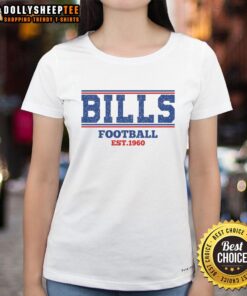 Vintage retro ladies tee featuring Nice Bills Football, est. 1960, perfect for fans of classic football style.