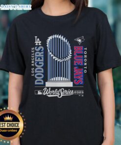 Nice Blue Jays 2025 World Series Match Up Ladies Tee featuring vibrant design and team colors for fans.