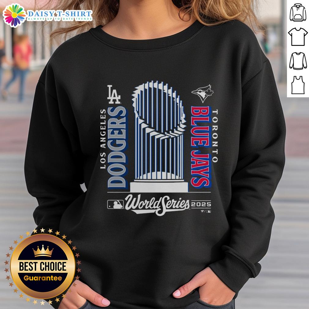 Nice Blue Jays 2025 World Series Match Up Sweatshirt Alt Text: Cozy Nice Blue Jays 2025 World Series Match Up Sweatshirt featuring team logo and vibrant blue design.