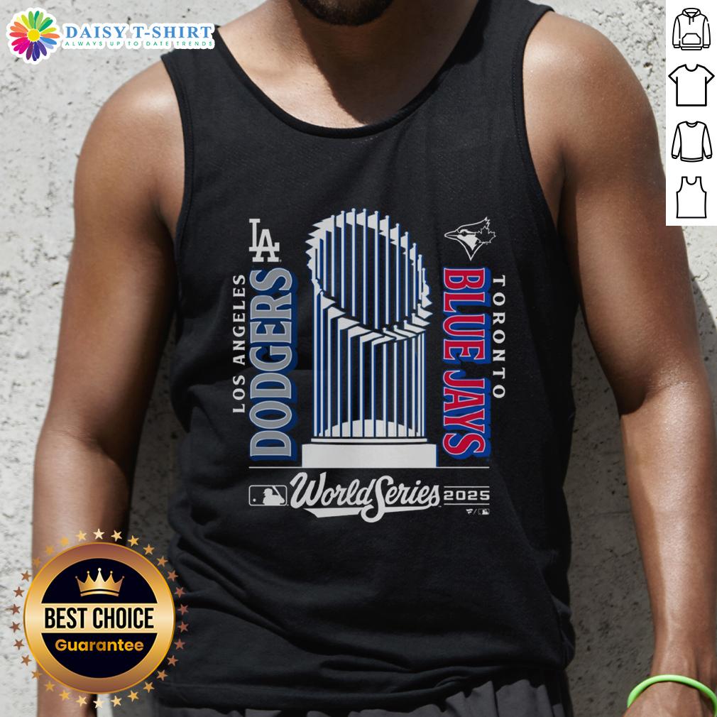 Nice Blue Jays 2025 World Series Match Up Tank Top Stylish Nice Blue Jays 2025 World Series match-up tank top featuring vibrant colors and team logo.