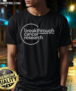 Nice Breakthrough Cancer Research Logo T-Shirt featuring a vibrant design promoting cancer awareness and research support.