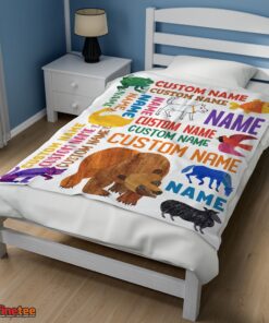 Nice Brown Bear Brown Bear What Do You See Gift Blanket Fleece Customized Blanket - Image 3