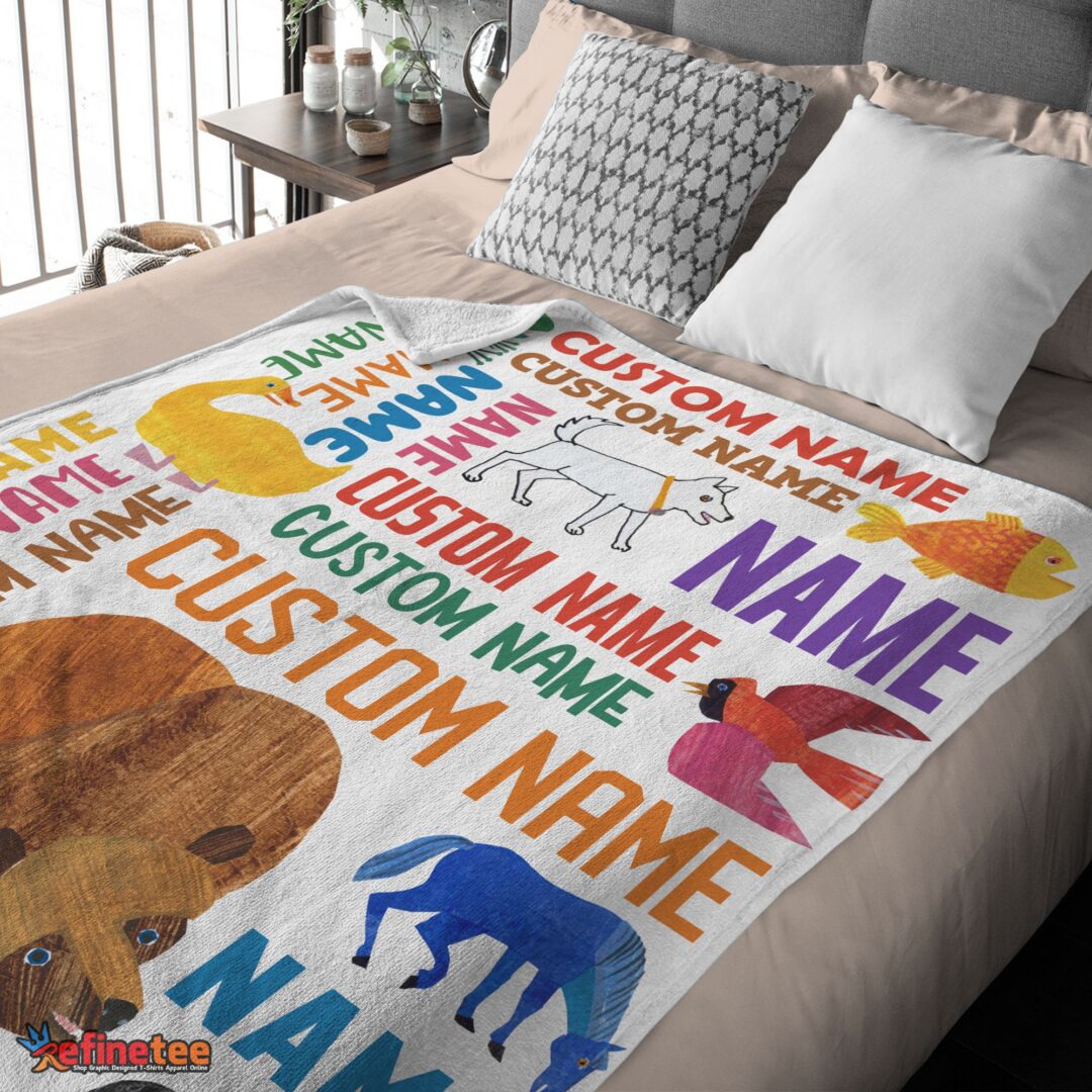 nice-brown-bear-brown-bear-what-do-you-see-gift-blanket-fleece-customized-blanket-mk-03 Nice Brown Bear Brown Bear What Do You See Gift Blanket Fleece Customized Blanket - Image 4
