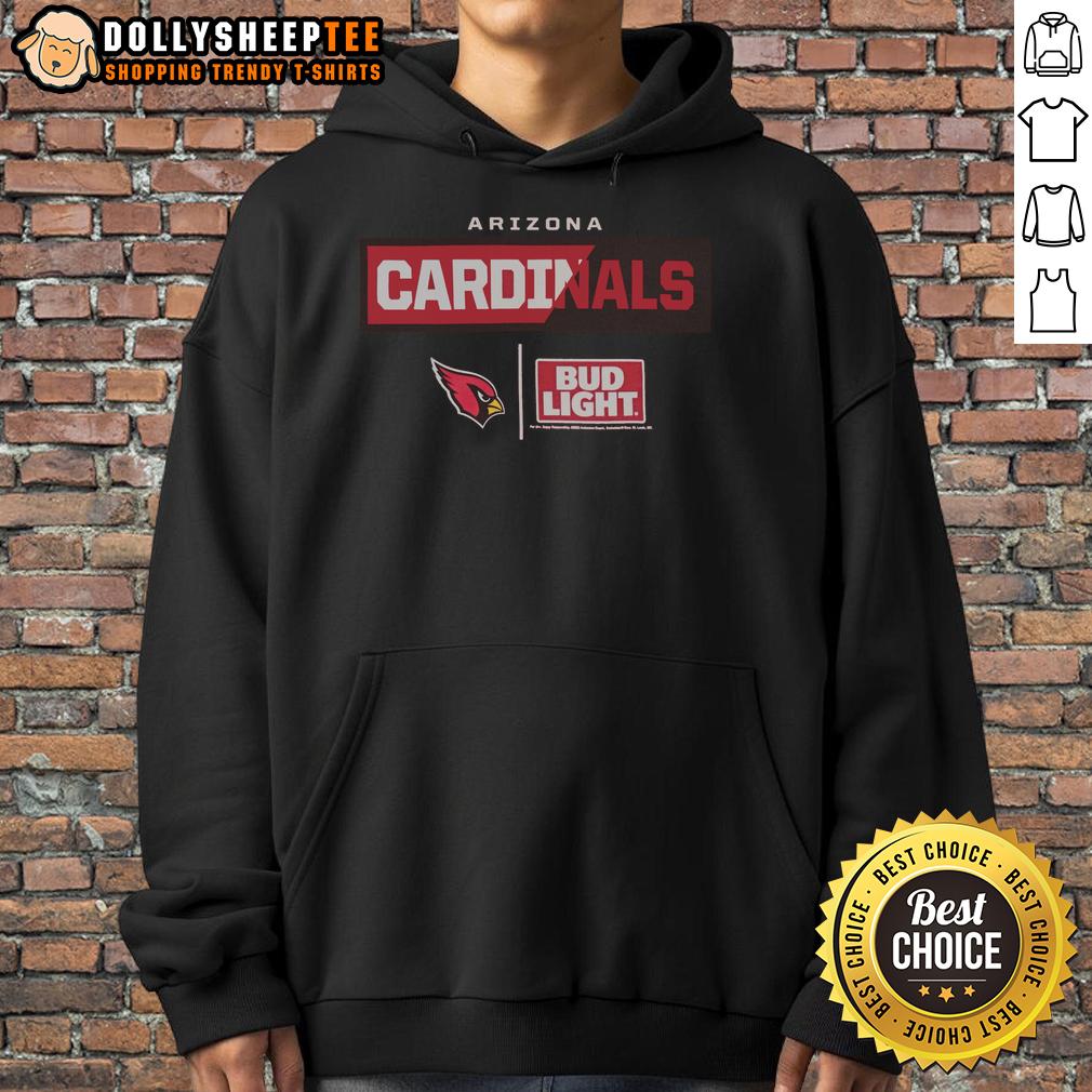 Nice Bud Light Arizona Cardinals Team Hoodie Alt Text: Stylish Arizona Cardinals Team Hoodie featuring Bud Light logo, perfect for fans supporting their favorite NFL team.