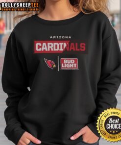 Alt Text: Nice Bud Light Arizona Cardinals team sweatshirt featuring bold team colors and logo, perfect for game day.