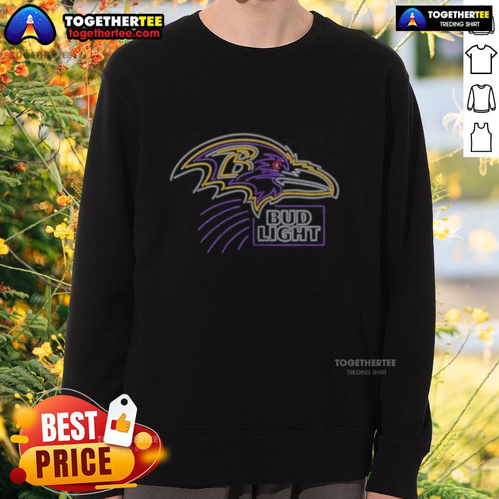Nice Bud Light Baltimore Ravens Sweatshirt Nice Bud Light Baltimore Ravens sweatshirt featuring team colors and logo, perfect for game day and casual wear.