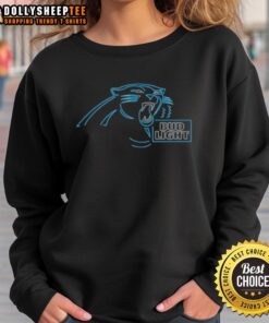 Nice Bud Light Carolina Panthers sweatshirt featuring team colors and logo, perfect for game day or casual wear.