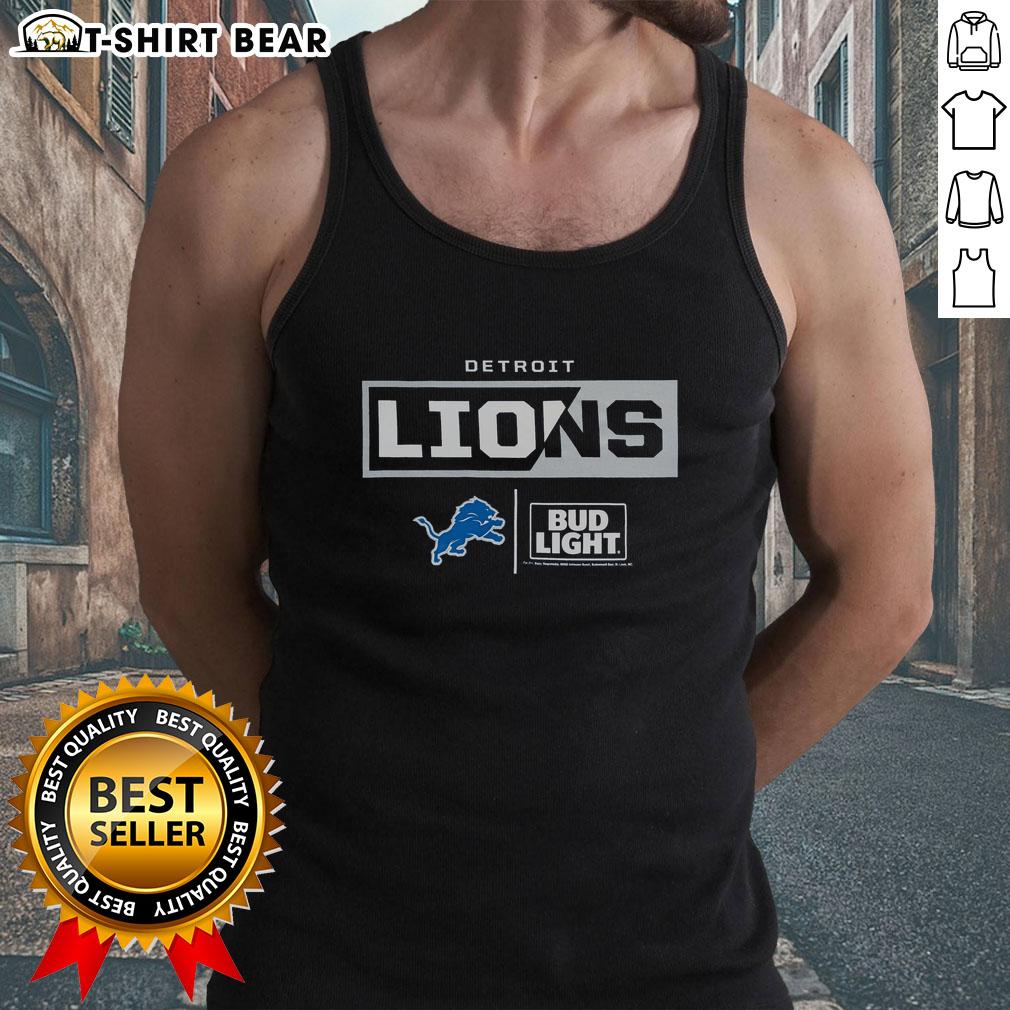 Nice Bud Light Detroit Lions Team Tank Top Stylish Nice Bud Light Detroit Lions team tank top for fans, featuring vibrant team colors and logo, perfect for game day.
