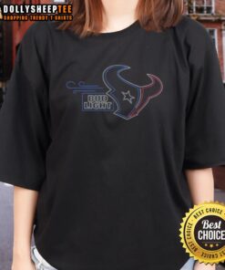 Stylish Nice Bud Light Houston Texans ladies tee showcasing team spirit and comfort for fans.
