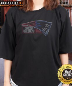 Nice Bud Light New England Patriots ladies tee featuring team logo and stylish design, perfect for game day fashion.