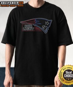 Nice Bud Light New England Patriots T-Shirt featuring team colors and logo, perfect for game day or casual wear.