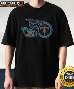 Nice Bud Light Tennessee Titans T-Shirt featuring the team's logo and vibrant colors for fans and casual wear.