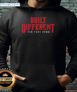 Stylish Nice Built Different Ten Toes Down Hoodie in black, showcasing a trendy design and comfortable fit.