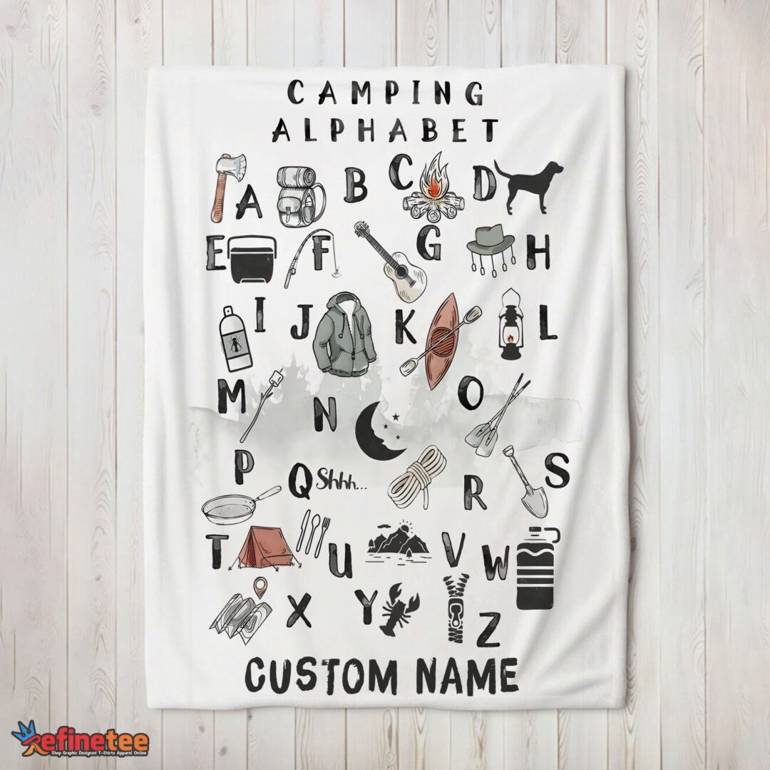 nice-camping-equipment-camping-alphabet-blanket-fleece-customized-blanket-mk-02-1 Nice Camping Equipment Camping Alphabet Blanket Fleece Customized Blanket