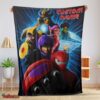 Nice Cartoon Big Hero 6 Friends Blanket Fleece Customized Blanket