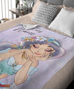 Nice Cartoon Disney Aladdin Jasmine Princess Blanket Fleece Customized Blanket - Image 4