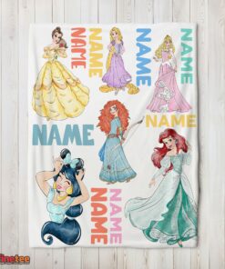 Nice Cartoon Disney Princess Blanket Fleece Customized Blanket - Image 2