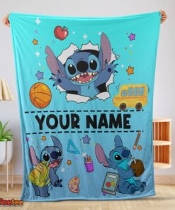 Nice Cartoon Disney Stitch Super Cozy Blankets Customize Blanket