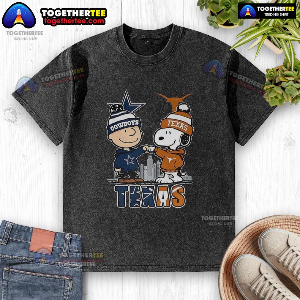 Nice Charlie Brown Dallas Cowboys Touch Hand Snoopy Texas Longhorns Skyline Washed T-Shirt Nice Charlie Brown Dallas Cowboys touch hand with Snoopy, Texas Longhorns skyline washed t-shirt design.