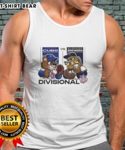 Chicago Cubs vs Milwaukee Brewers 2025 NLDS mascot tank top featuring vibrant team graphics and playful design.