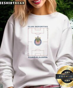 Chivas Club Deportivo Guadalajara Own The Pitch sweatshirt featuring team colors and logo, perfect for fans and casual wear.