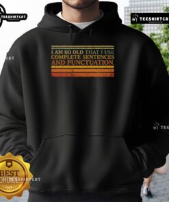 Stylish Nice Complete Sentences and Punctuation hoodie in black, perfect for grammar enthusiasts and casual wear.