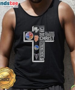 San Francisco sports tank top featuring 'I Can Do All Things Through Christ Who Strengthens Me' inspirational design.