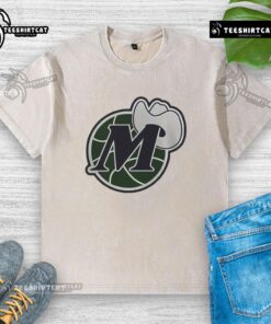 Nice Dallas Mavericks basketball logo on a washed t-shirt, showcasing team pride in comfortable casual wear.