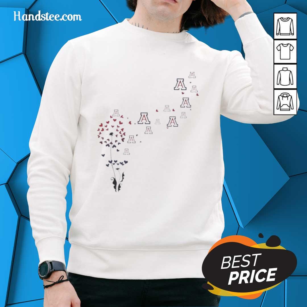 nice-dandelion-flower-arizona-wildcats-football-logo-sweatshirt Nice dandelion flower design on Arizona Wildcats football logo sweatshirt, perfect for fans and casual wear.