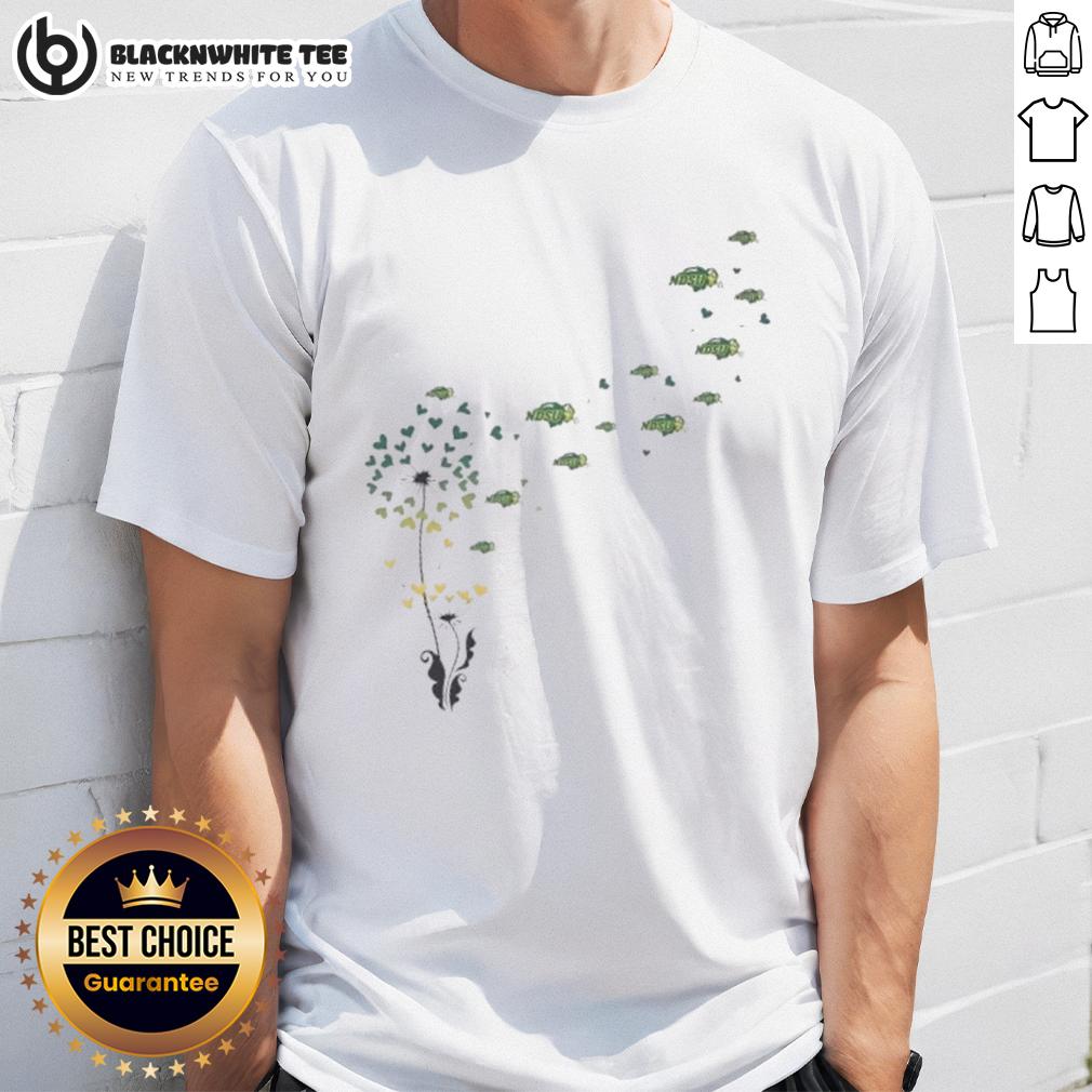 Nice Dandelion Flower North Dakota State Bison Football Logo T Shirt Nice dandelion flower design on North Dakota State Bison football logo T-shirt, perfect for fans and nature lovers.
