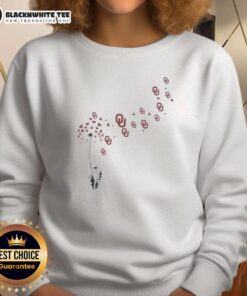 Nice dandelion flower design on Oklahoma Sooners football logo sweatshirt, perfect for fans and stylish comfort.