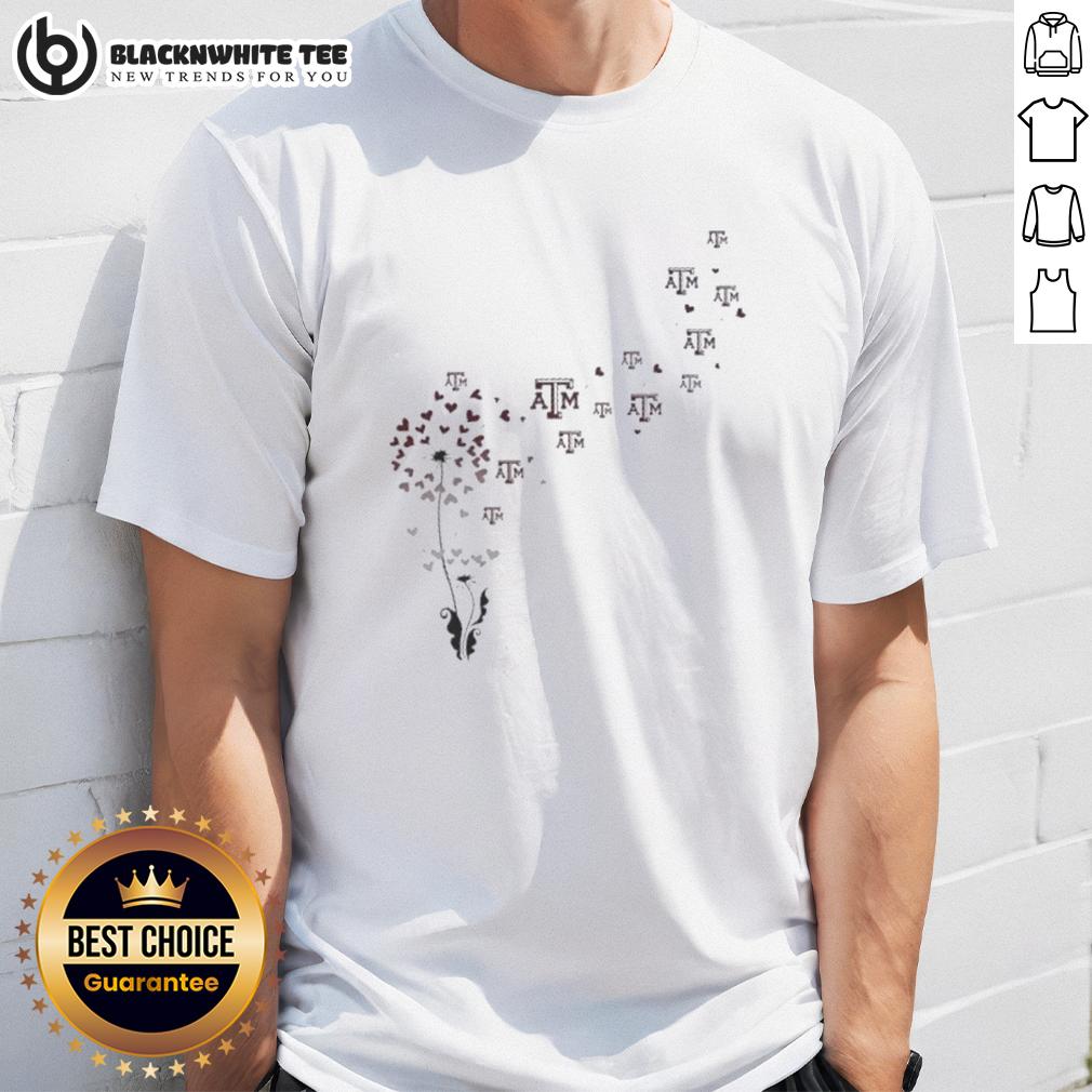 Nice Dandelion Flower Texas A&M Aggies Football Logo T Shirt Nice Dandelion Flower Texas A&M Aggies Football Logo T-Shirt featuring vibrant floral design and team logo.