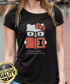Nice Dave Portnoy Illinois Hello Kitty tee for ladies - stylish design promoting intelligence and fun fashion choices.