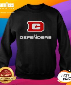 Alt Text: Nice DC Defenders Lockup Logo Sweatshirt featuring a stylish design for fans of the DC Defenders football team.