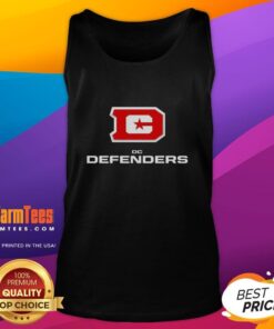 Stylish tank top featuring the Nice DC Defenders lockup logo, perfect for fans and casual wear.