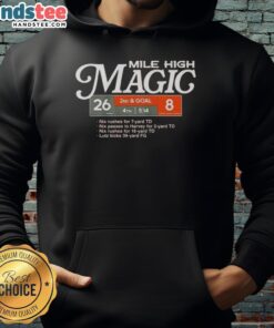 Stylish Denver Broncos hoodie showcasing Mile High magic, perfect for fans looking to celebrate their team spirit.