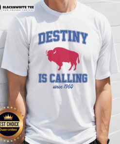 Nice Destiny Is Calling Since 1960 Buffalo Mafia Football T-Shirt featuring bold graphics and vintage style design.