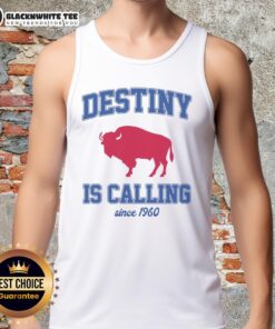 Buffalo Mafia football tank top featuring 'Nice Destiny Is Calling Since 1960' design for fans and sports enthusiasts.