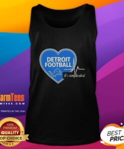 Stylish Detroit Lions football heartbeat tank top design, perfect for fans showcasing their team spirit.